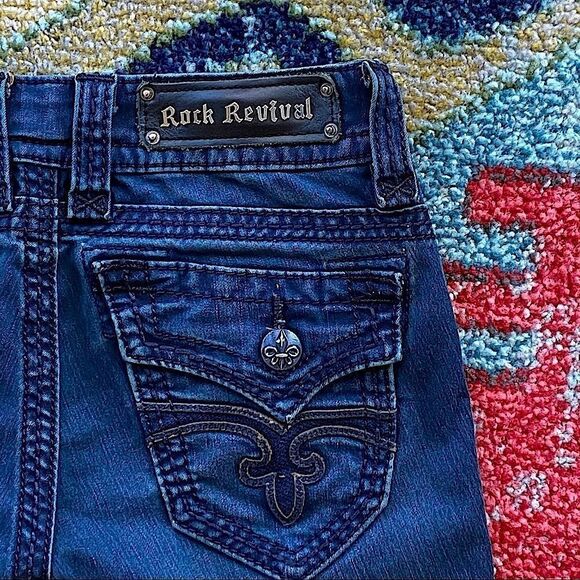 Rock Revival Jen Dark Wash Skinny Jeans - Picture 8 of 14